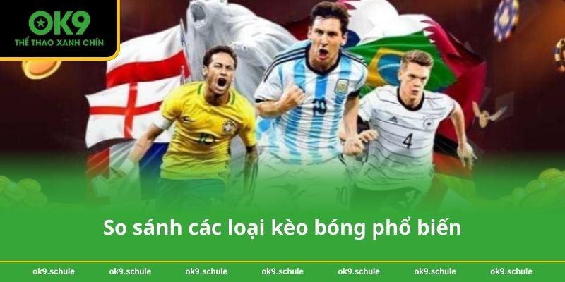 So sánh các loại kèo bóng phổ biến